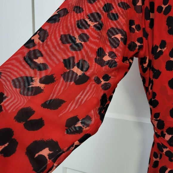 Cabi red leopard siren wrap dress, xxl - Picture 11 of 14